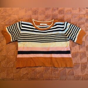 Knit Mix Knit Striped Top